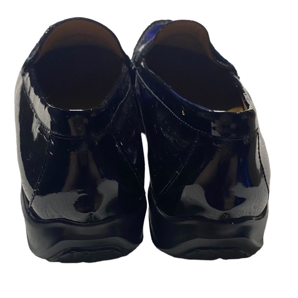 COLE HAAN NIKE AIR Wm’s Sz 8 Black Patent Leather Penny Loafer Flats Shoes - Picture 6 of 8